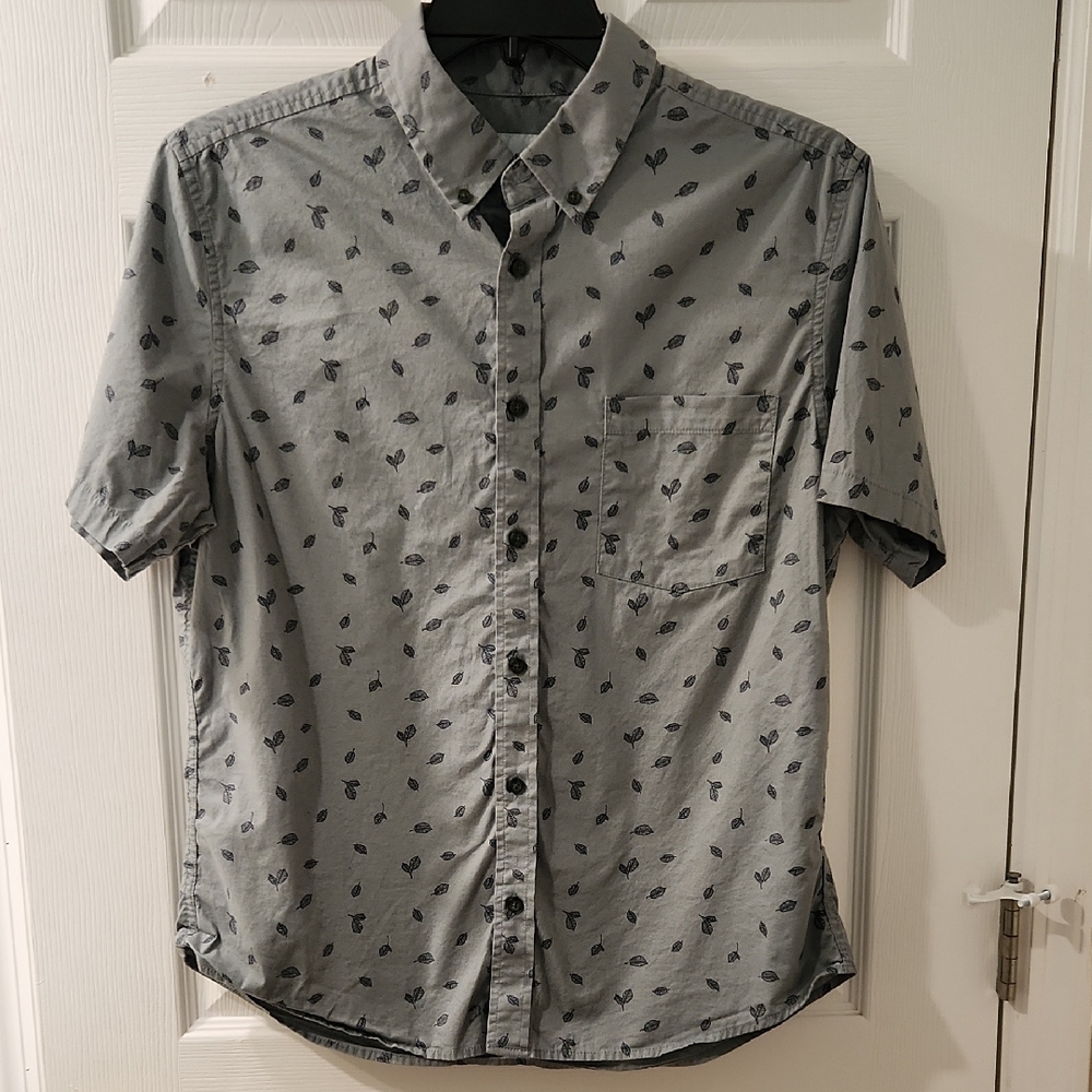Goodfellow & Co Green Patterned Button Down Shirt Men's Size L